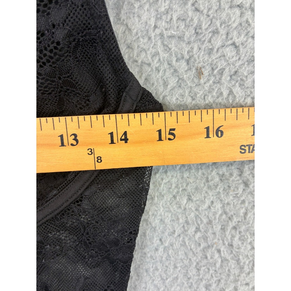 Garage Floral Lace Bustier Corset Crop Top Womens M Black Coquette Party Y2K - Picture 3 of 9